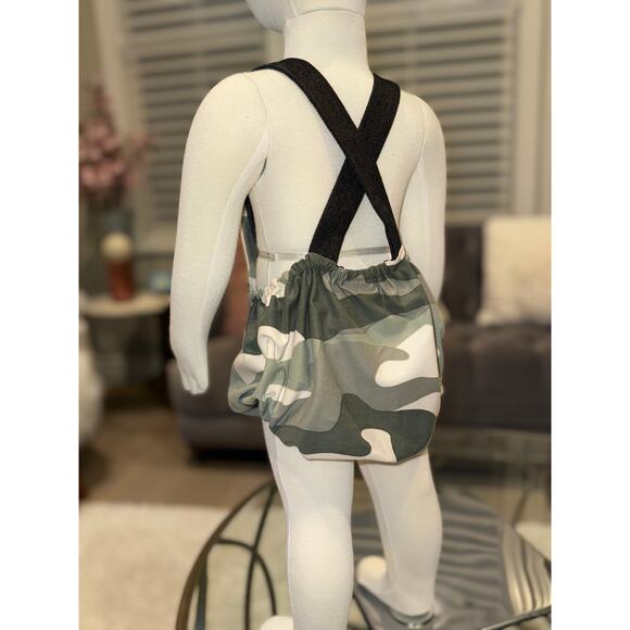 Baby Boy Camo Romper matching Bib Personalized Romper Bib Boy Set 9-12 - Picture 5 of 7